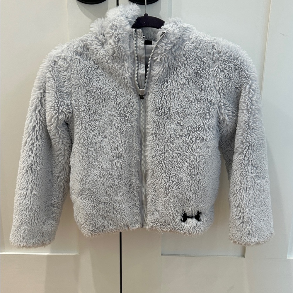 Under Armour Youth Sherpa Gray Winter Jacket (Small)